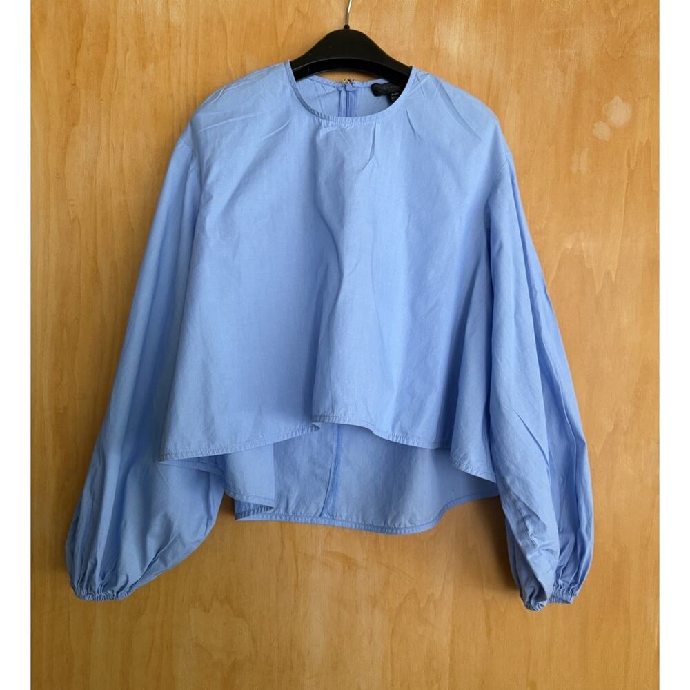 Ellery Blue Voluminous Cropped Blue Shirt Size US 6 AUS/UK 10